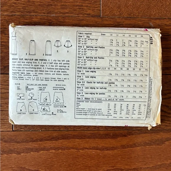 Simplicity Blue Chemise Pattern - Picture 2 of 2